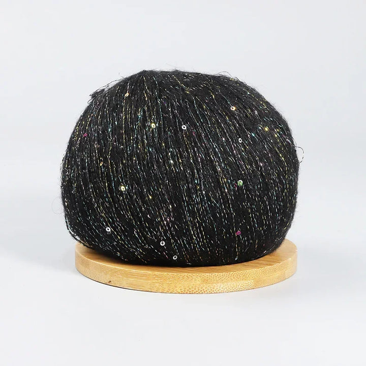 50g Lace  Mohair Yarn with Sequins
