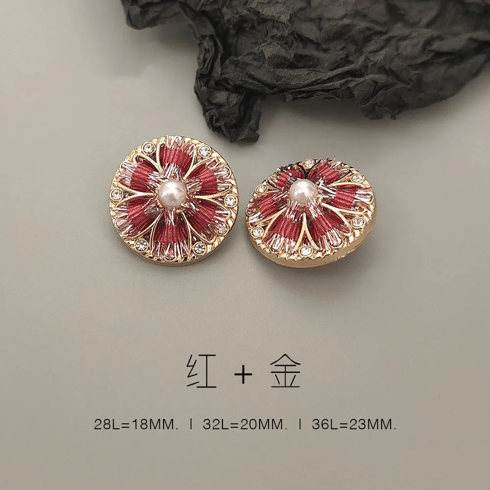 6 PC / Umeda Rhinestone Buttons