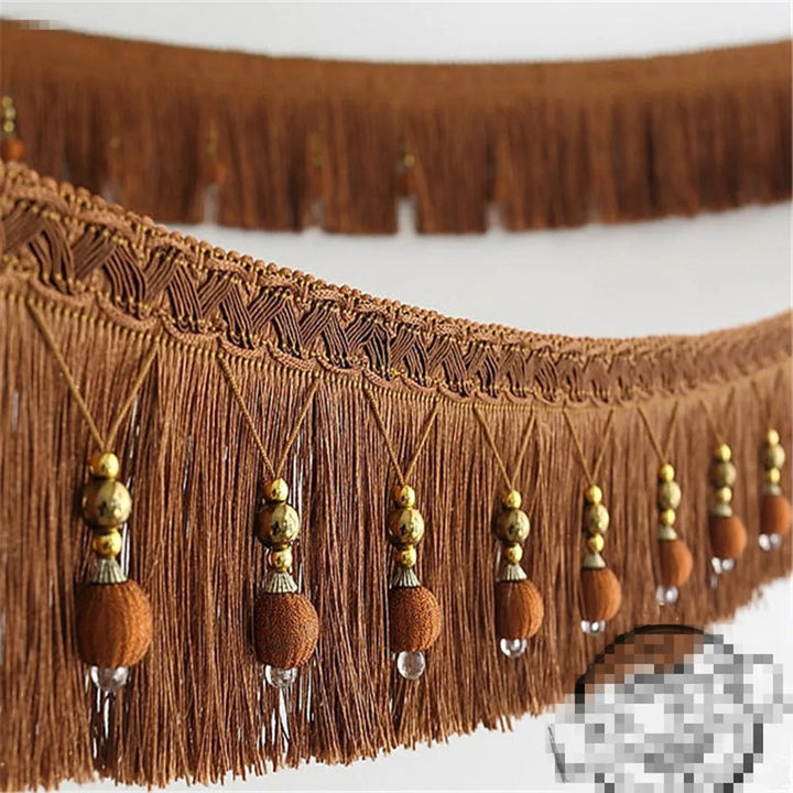 12 Yards / 8 Colors / MAURICE Beaded Ball Tassel Fringe Trim