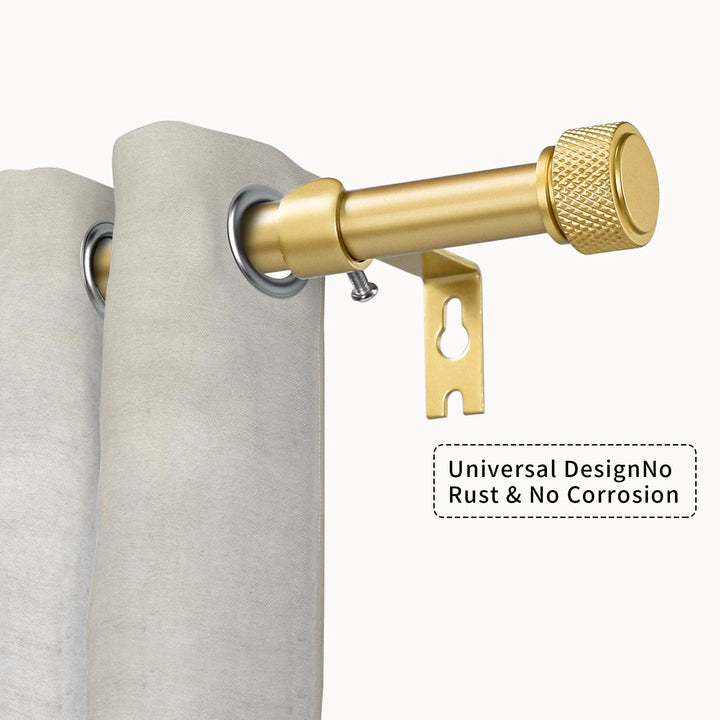 Flux 5/8" Diameter Adjustable Single Drapery Curtain Rod Set