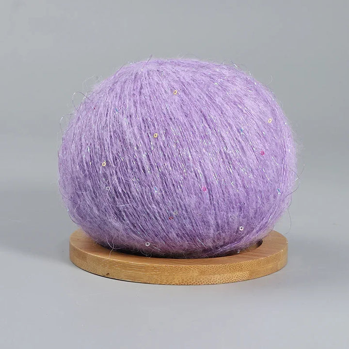 50g Lace  Mohair Yarn with Sequins