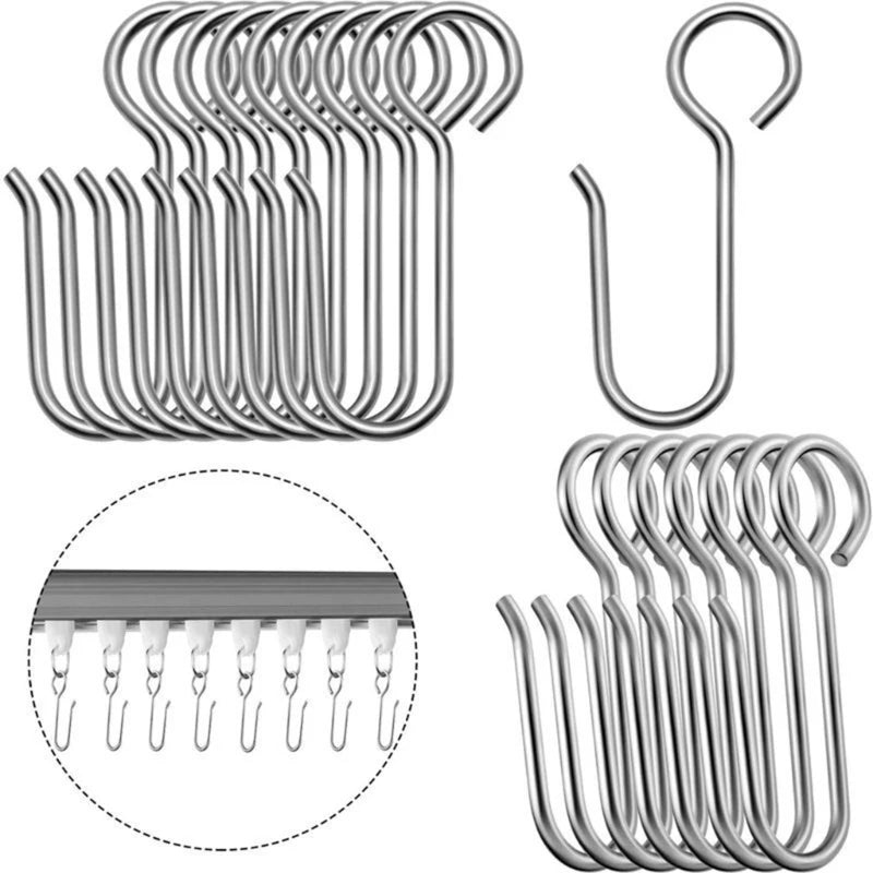 20 PC / Metal S Shaped Curtain Metal Hook