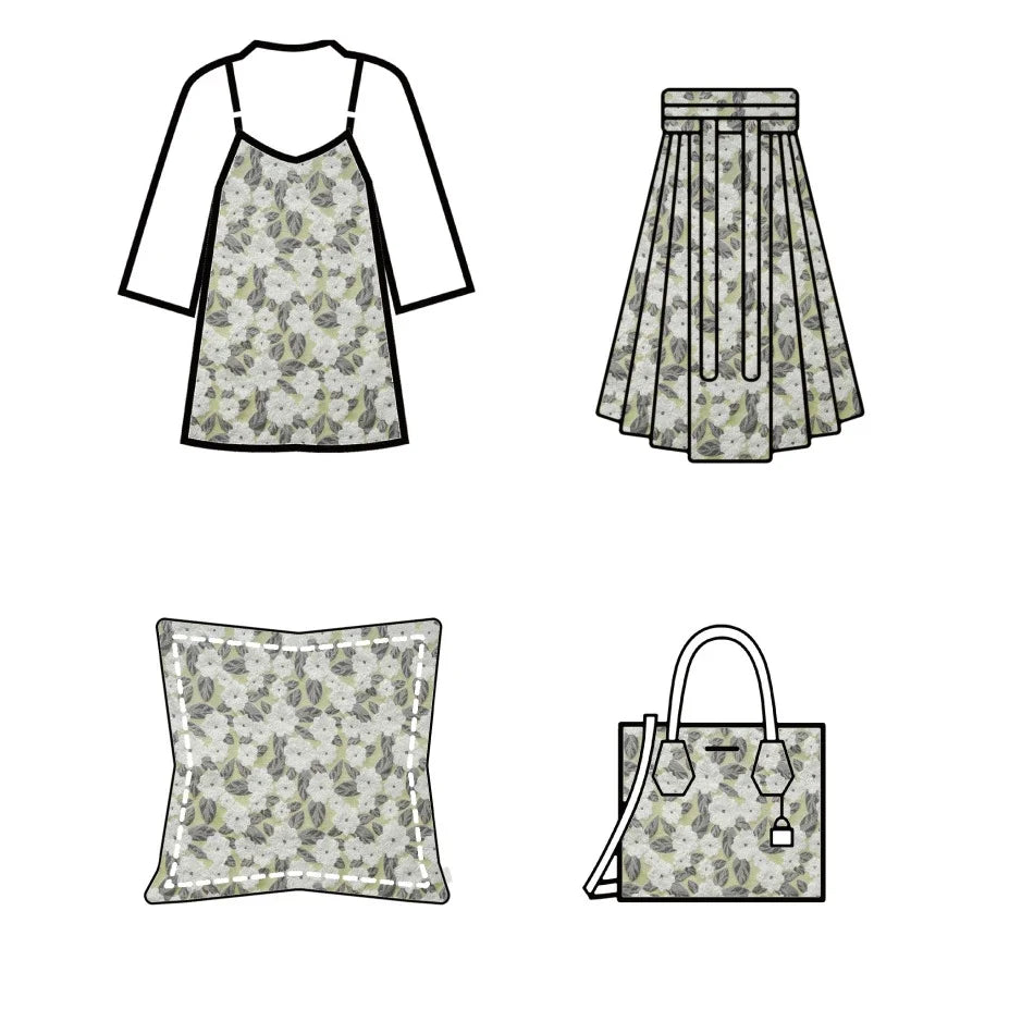 Locke Leaf Flowe Yarn Dyed Jacquard Fabric