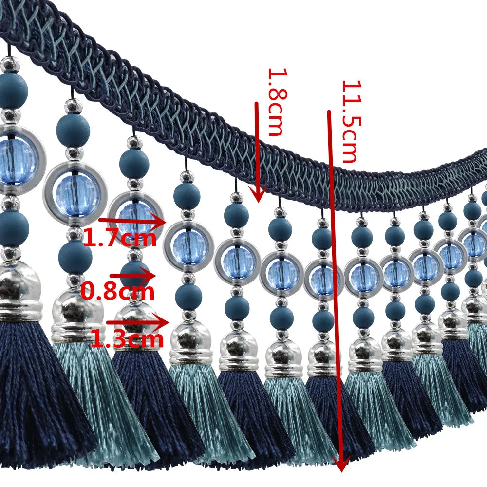 3 YD / Bravelle Tassel Beaded Fringe Trim