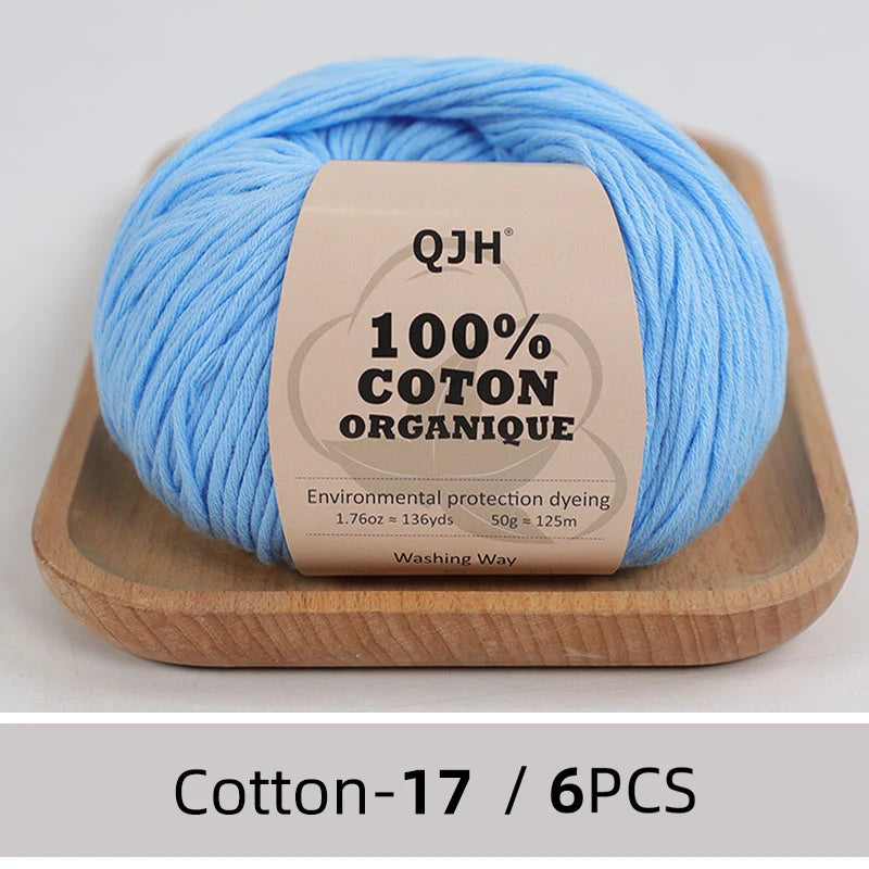 6 PC / 100% Cotton Summer Soft Yarn