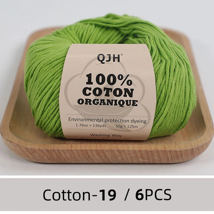 6 PC / 100% Cotton Summer Soft Yarn