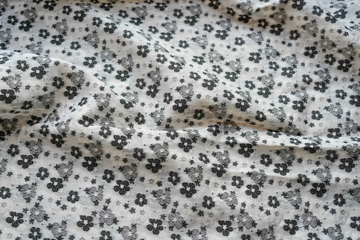 Ansari Small Flower Yarn Dyed Jacquard Fabric