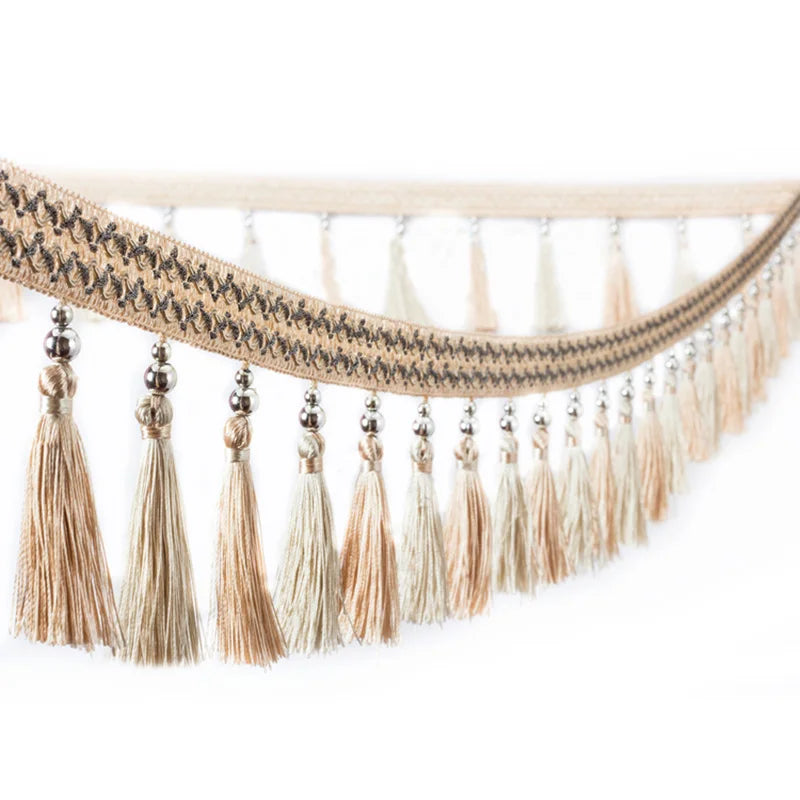 Olie Metal Beaded Tassel Fringe Trim