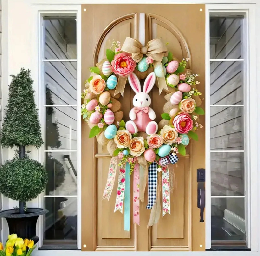 Spring Happy Easter Door Wreath