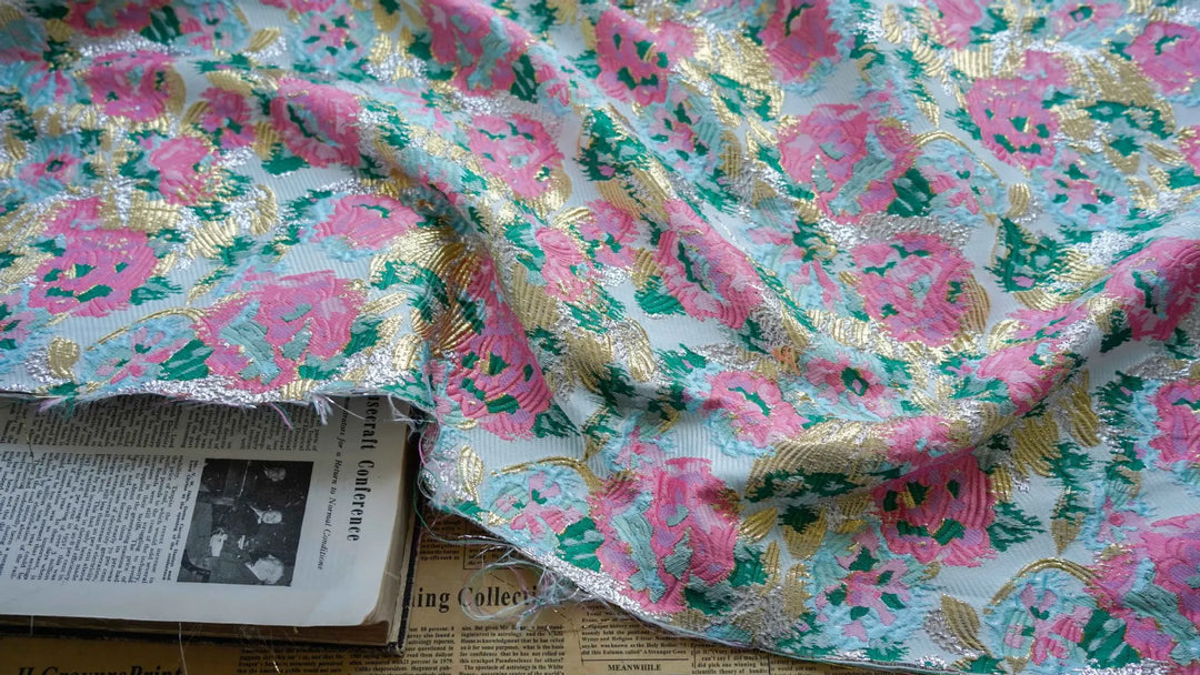 Lumerel Colorful Gold Flower Yarn Dyed Jacquard Fabric