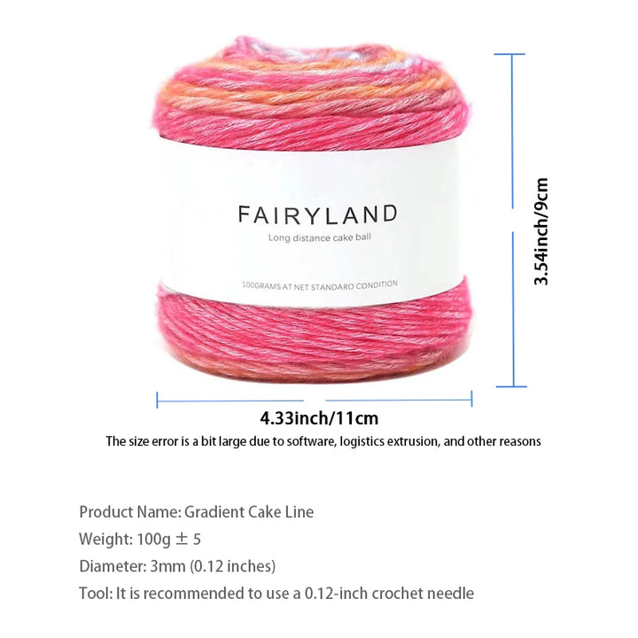 100g Gradient Rainbow Yarn