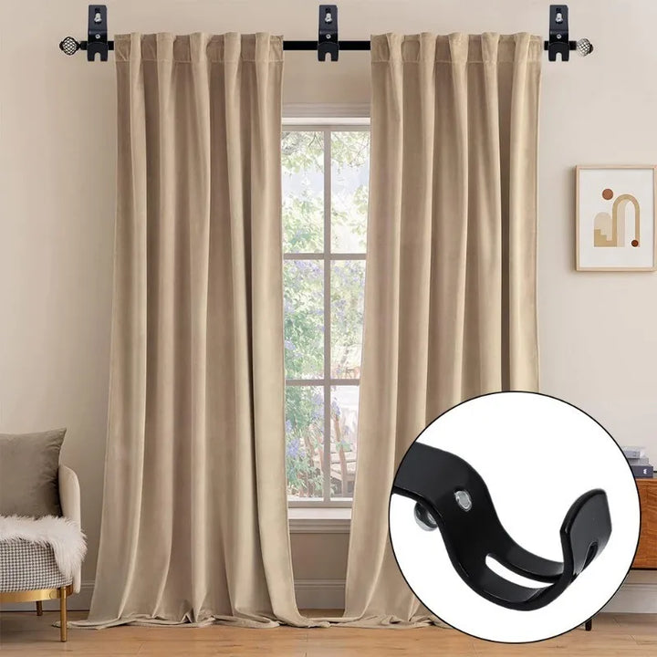 PAIR / Extendable Curtain Drapery Rod Wall Support Bracket