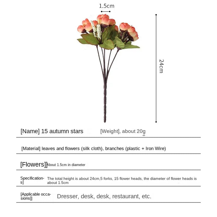 Eletta 15 Head Rose Artificial Flower