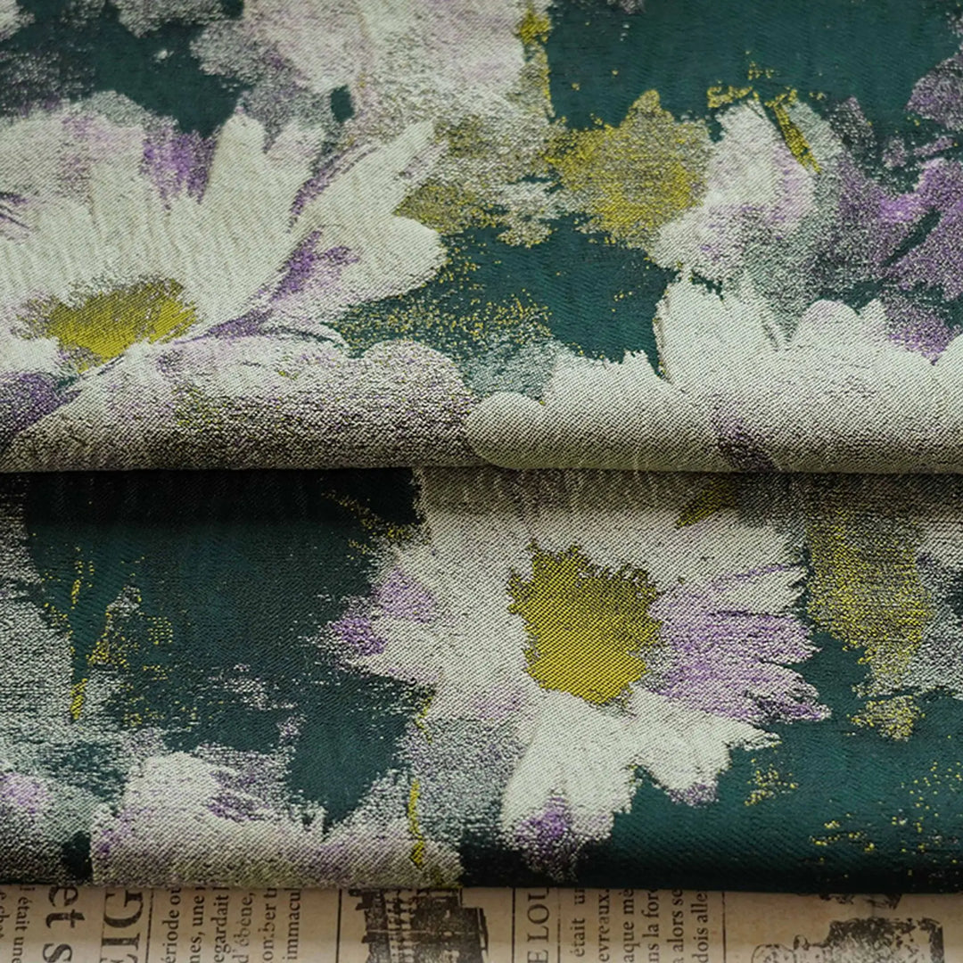 Findel Oil Painting Style Flower Yarn Dyed Jacquard Fabric