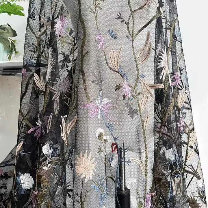 Menaloss Embroidery Tulle Lace Fabric