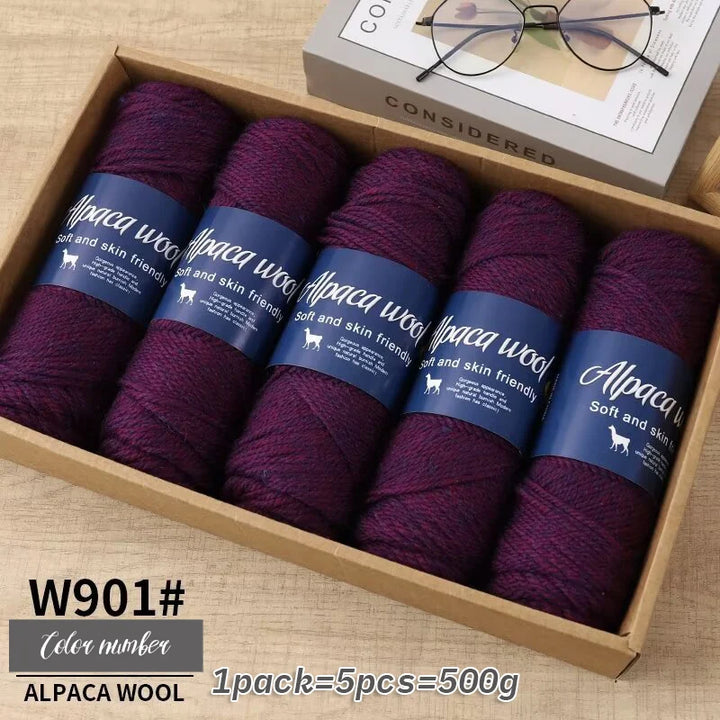 5 PC / Alpaca Wool Coarse Yarn