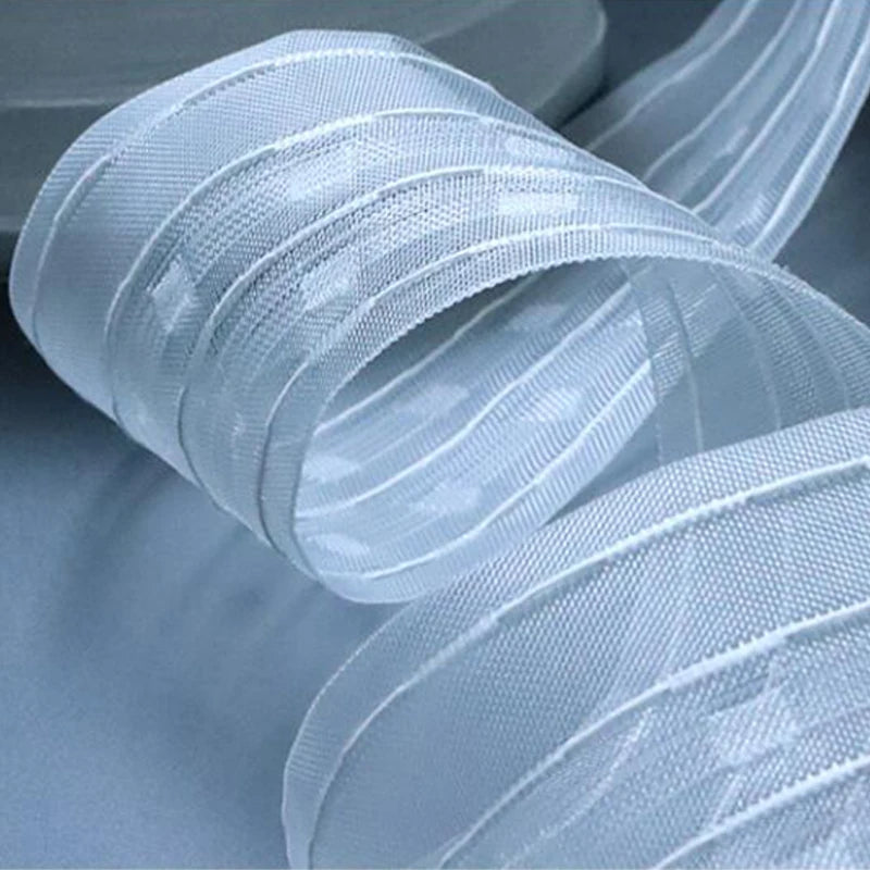 10 Meter / Transparent Rod Pocket Curtain Heading Pleat Tape