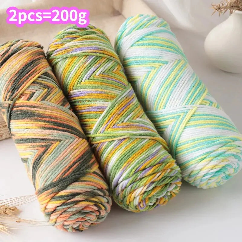 2 PC / Multicolor Acrylic Sweater Yarn