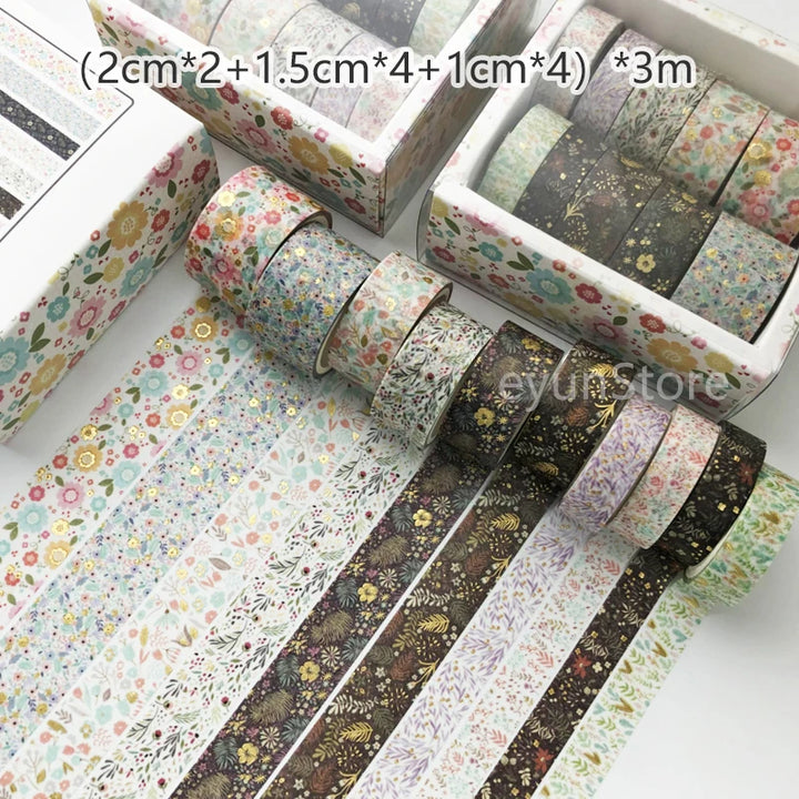 10 PC / Leaves Star Masking Decorative Washi Tape