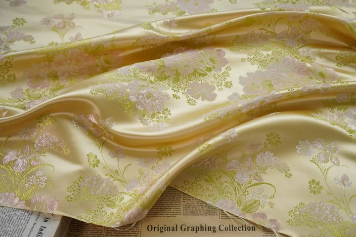 Bertrand Peony Flower Woven Brocade Jacquard Fabric
