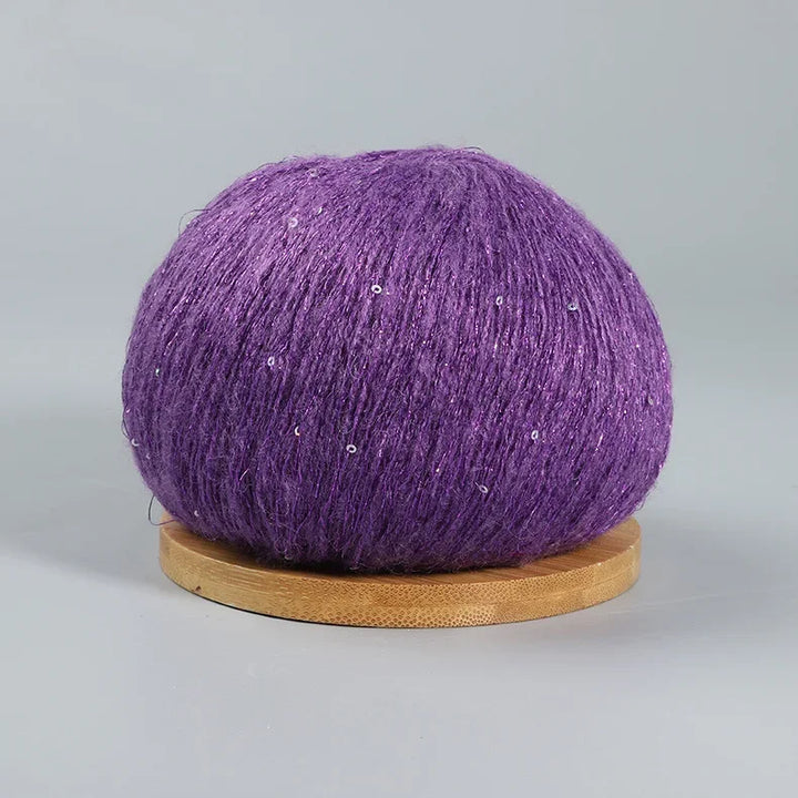 50g Lace  Mohair Yarn with Sequins