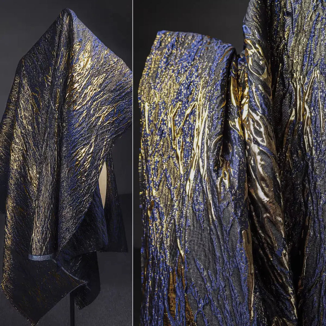 Monique Soft Sheen 3D Abstract Satin Jacquard Fabric
