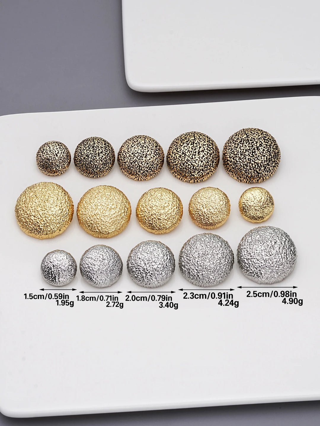 10 PC / Rosni Metal Buttons
