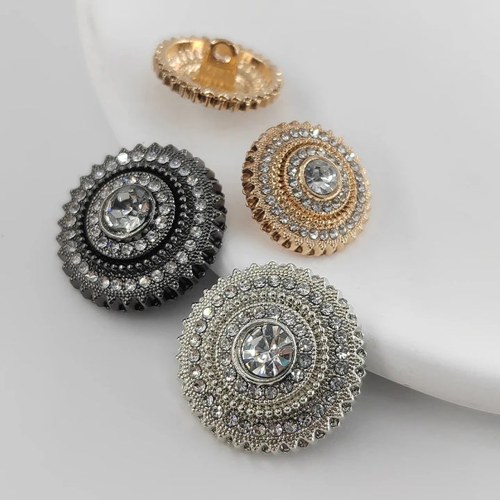 6 PC / Baso Rhinestones Buttons