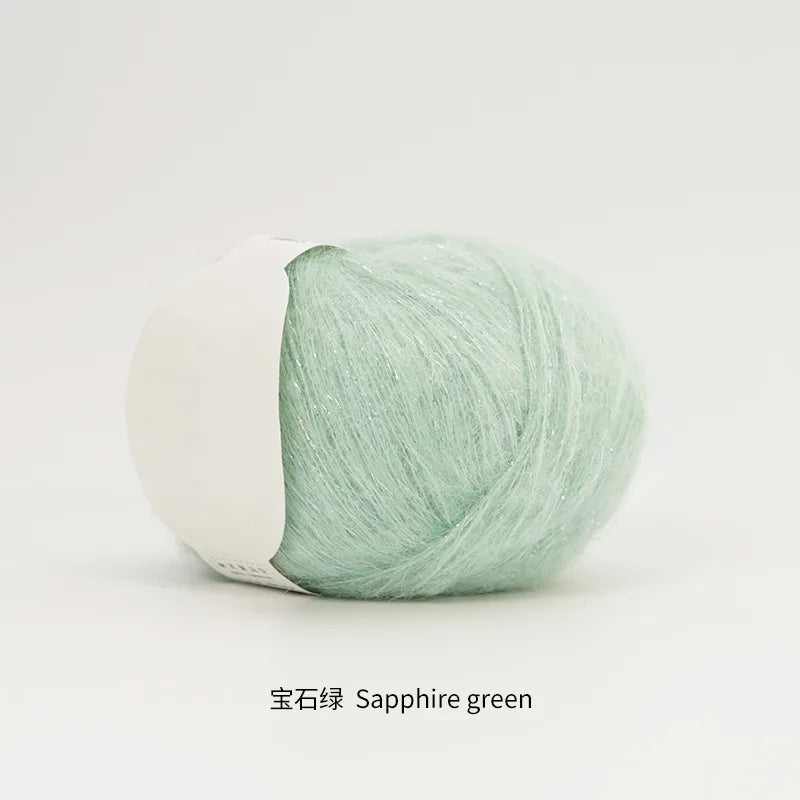 50g Golden Sequined Mohair Yarn