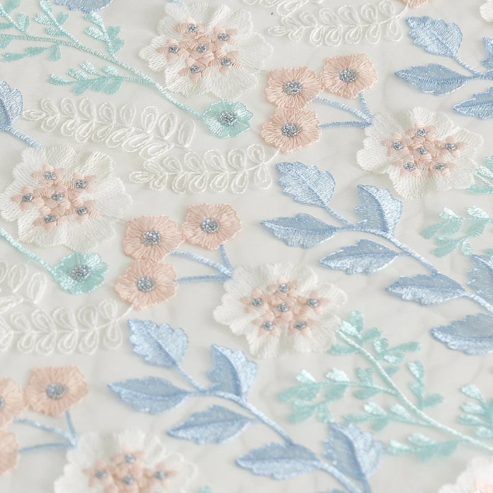 Sila Embroidered Tulle Lace Fabric