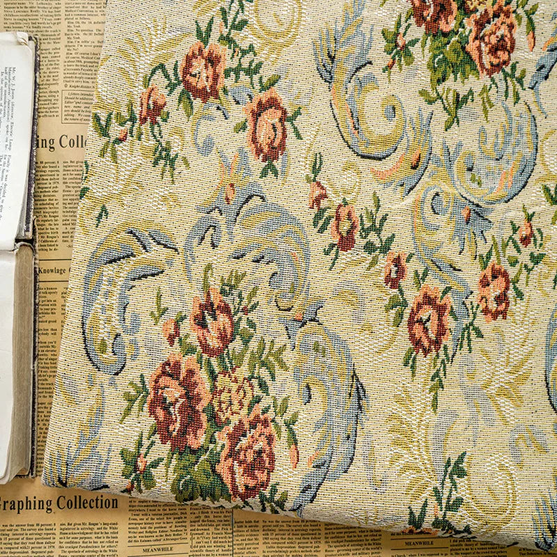 Choori Vintage Floral Woven Chenille Fabric