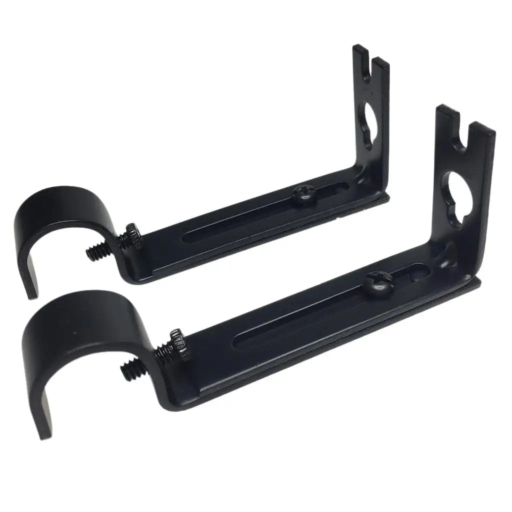 2 PC / Metal Drapery Curtain Rod Wall Bracket