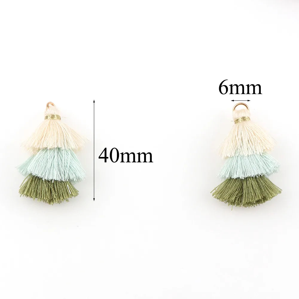 6 PC Fleuri Layered Key Tassels