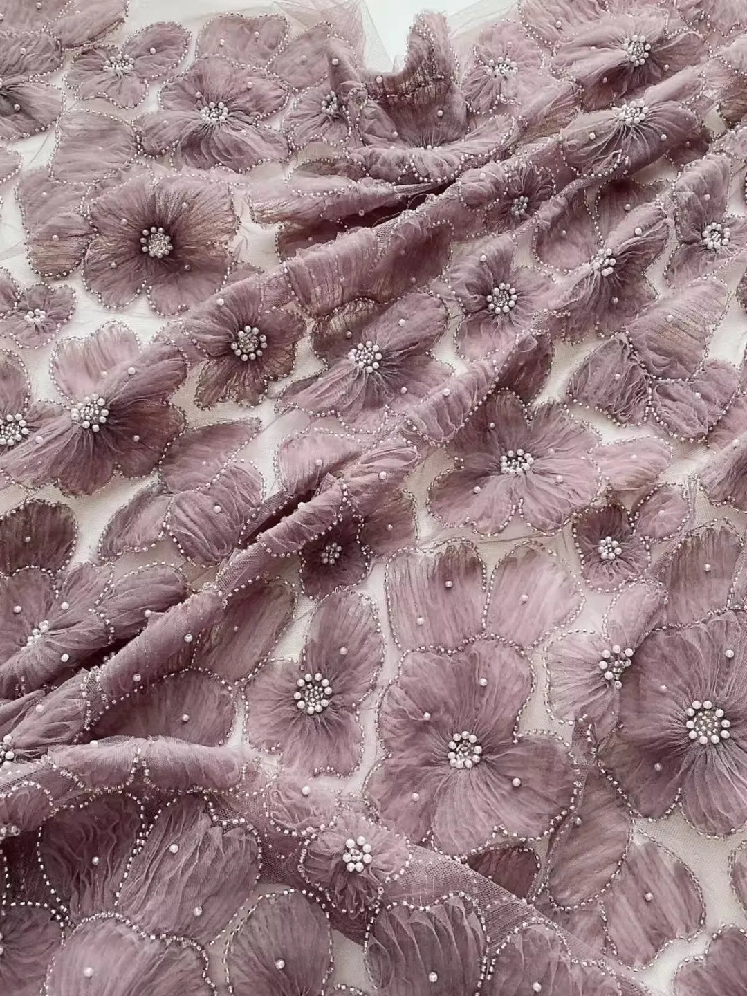 Aven Embroidered Tulle Lace Fabric