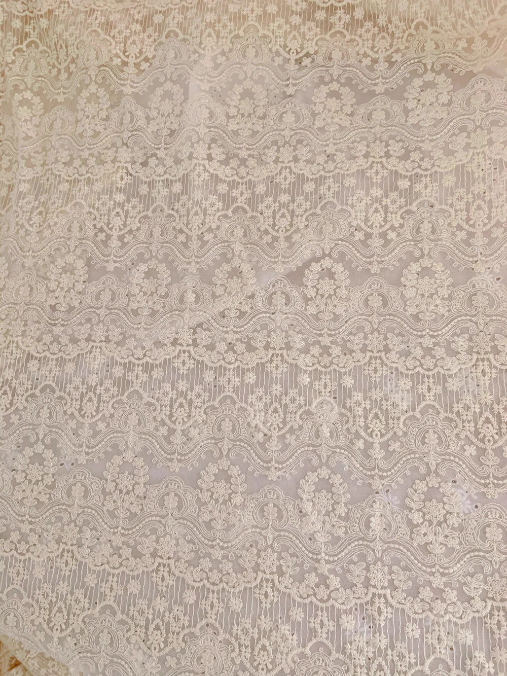 Lune Embroidered Tulle Lace Fabric