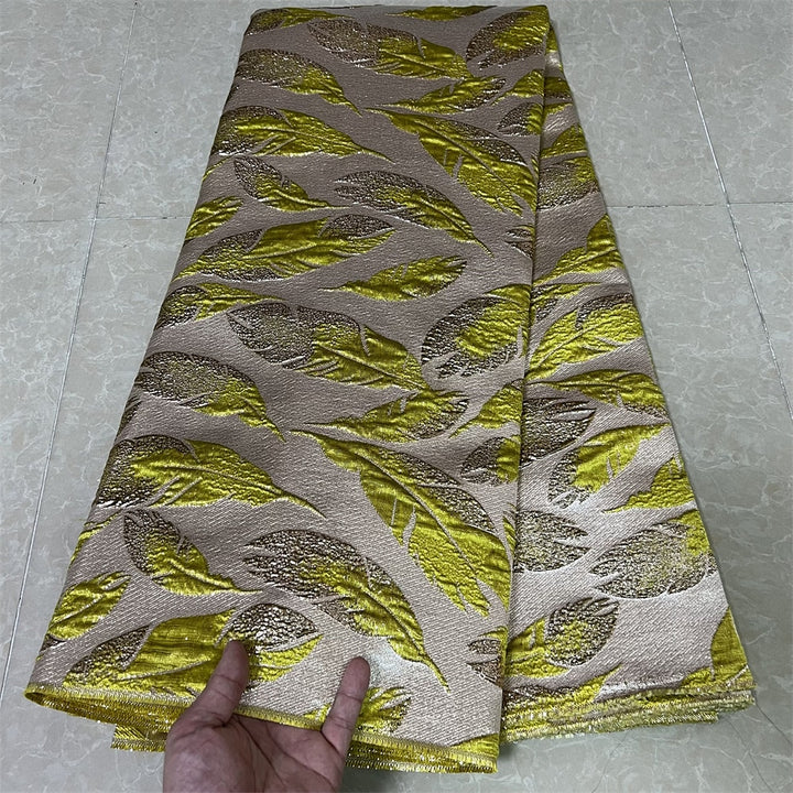 5 YARDS / 3 COLORS / Dilan Leaves Viscose Jacquard Woven Fabric for Dresses, Jackets, Suits, Shirts, Skirts Lining