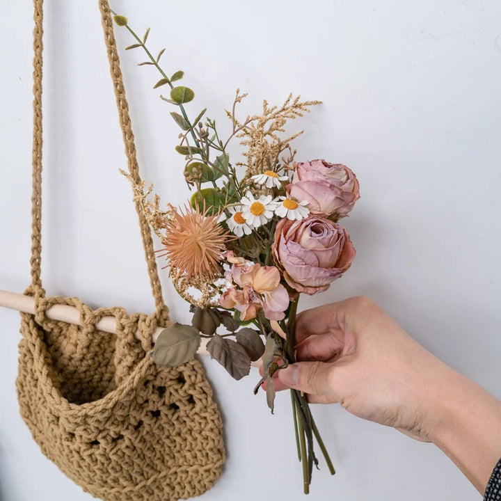 Elowen 16 Inch Artificial Rose Bud Hand-tied Bouquet