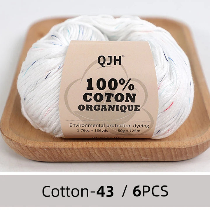 6 PC / 100% Egyptian Cotton Summer Soft Yarn