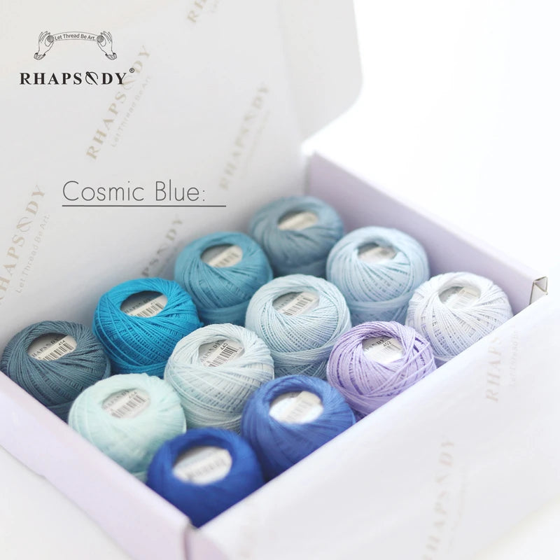 12 Roll / 100% Egyptian Cotton Crochet Thread Set