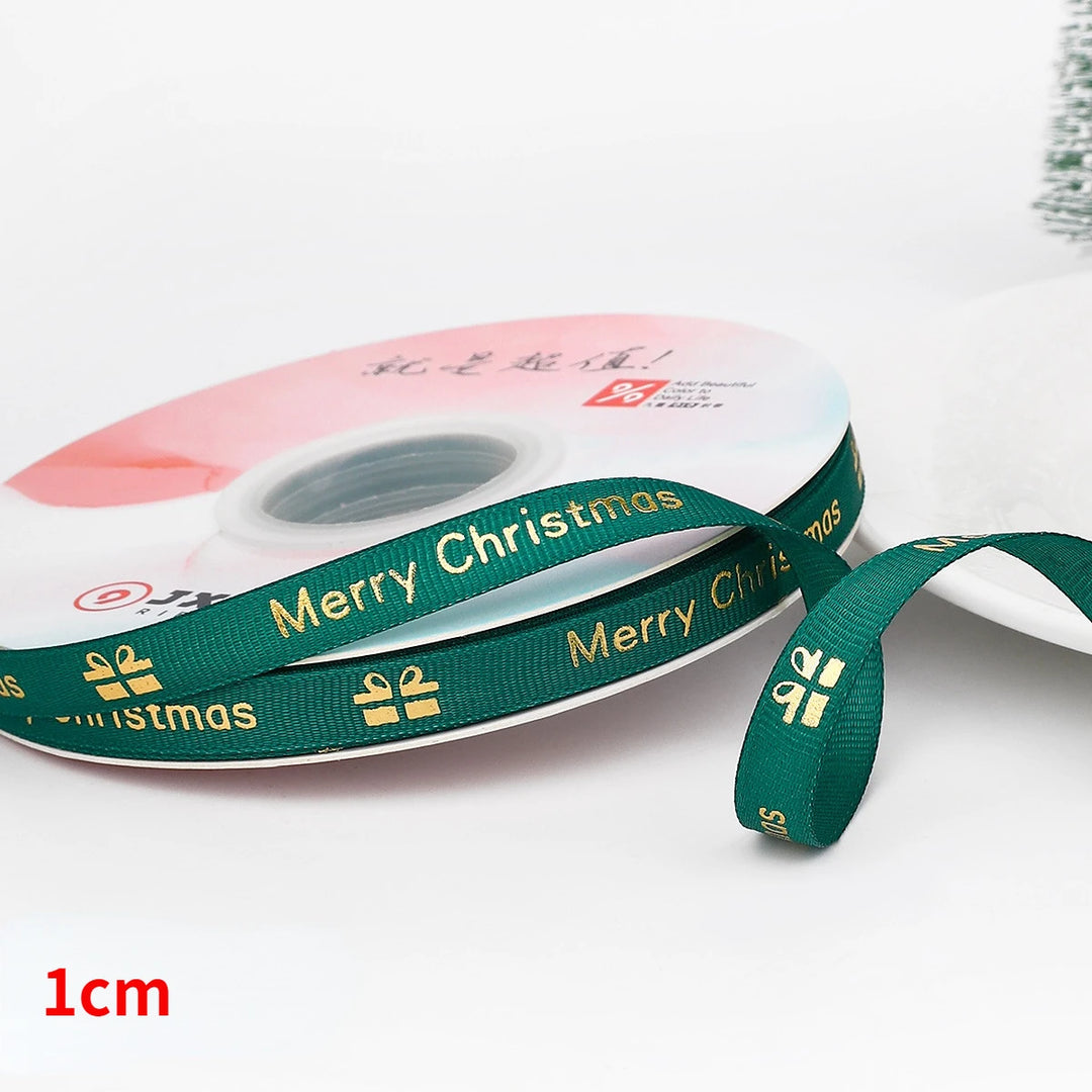 5 Yards / Polyester Printed Christmas Decoration Ribbon