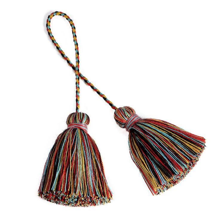 2 PC Vireau Double Tassel Cotton Thread Cord Tassels