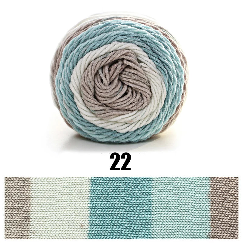 100g Ball Rainbow Cotton Yarn