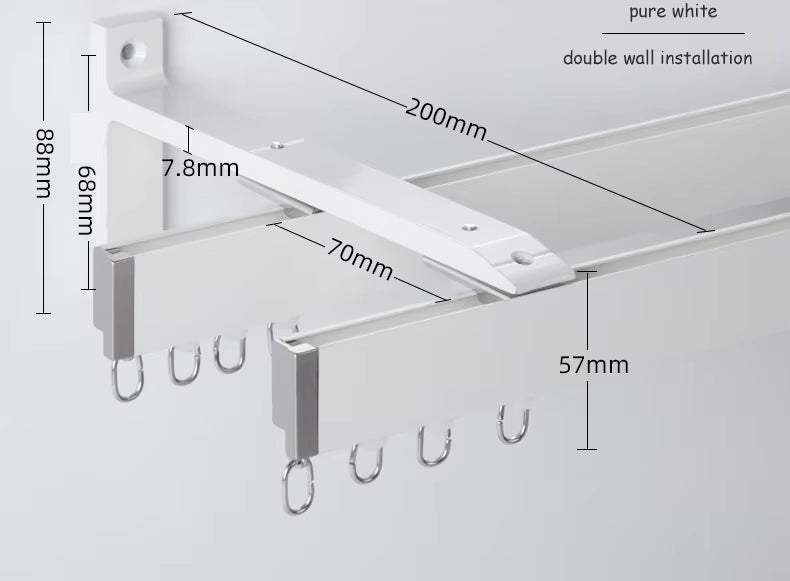 Modern Aluminium Double Curtain Track