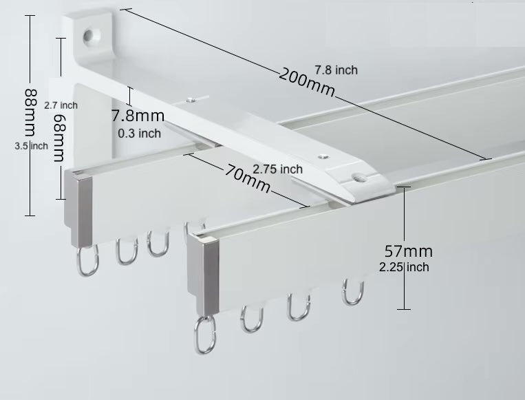 Veltrano Modern Aluminium Double Curtain Track