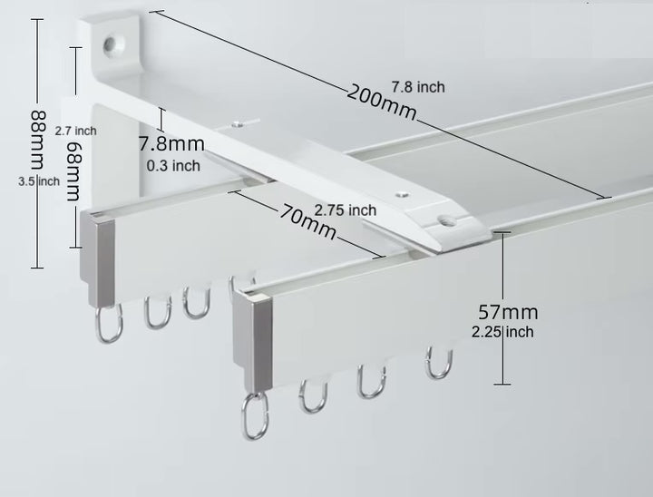 Veltrano Modern Aluminium Double Curtain Track