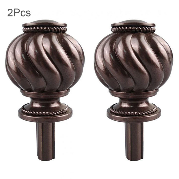 PAIR / For 3/4 inch Rod / Drapery Finial for 2" Metal Pole Adaptor Plug / Drapery Curtain Hardware