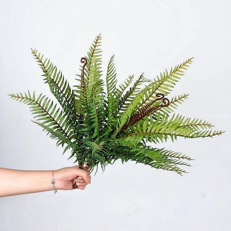 Fior 20 Inch Artificial Fern Leaves Faux Green Plant