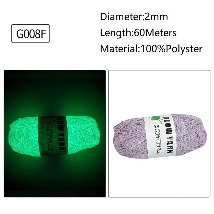 2mm 4mm Luminous Yarn Glow in the Dark Yarn