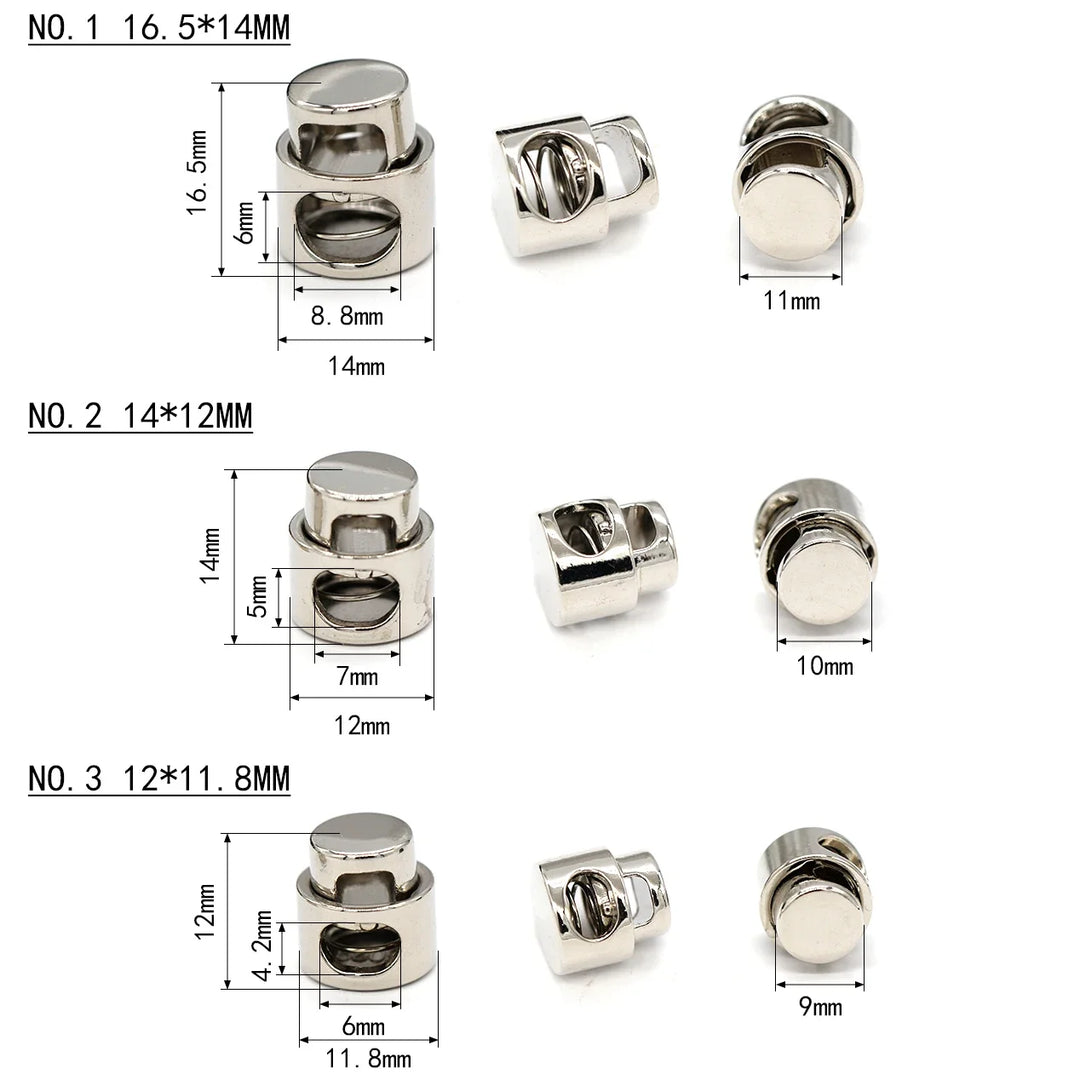 Fason 5Pcs 12mm Alloy Ball Spring Cord Lock Stopper