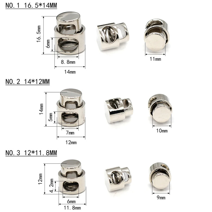 Fason 5Pcs 12mm Alloy Ball Spring Cord Lock Stopper